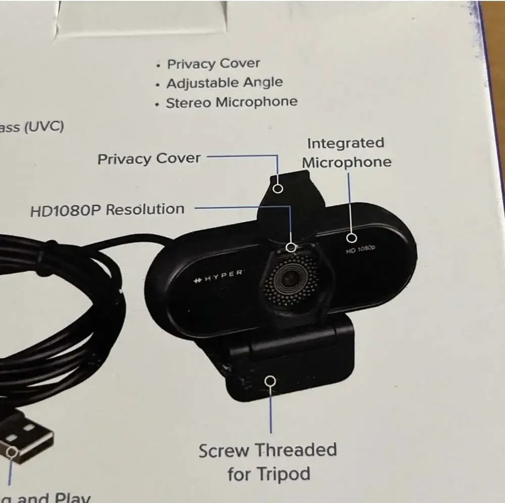 Targus HyperCam 1080p HD Webcam HC437 AVC041 with Privacy Cover‎